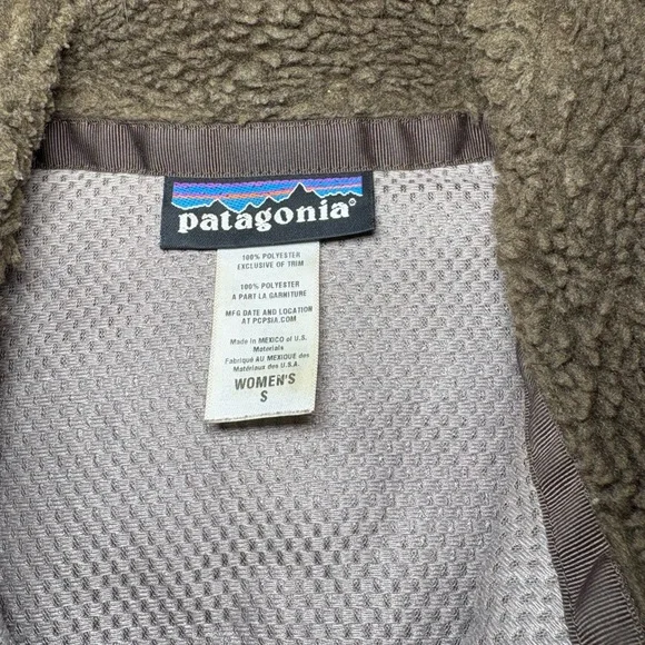 Patagonia Synchilla Retro-X Brown Fleece Vest Women’s Small Deep Pile - Picture 12 of 15